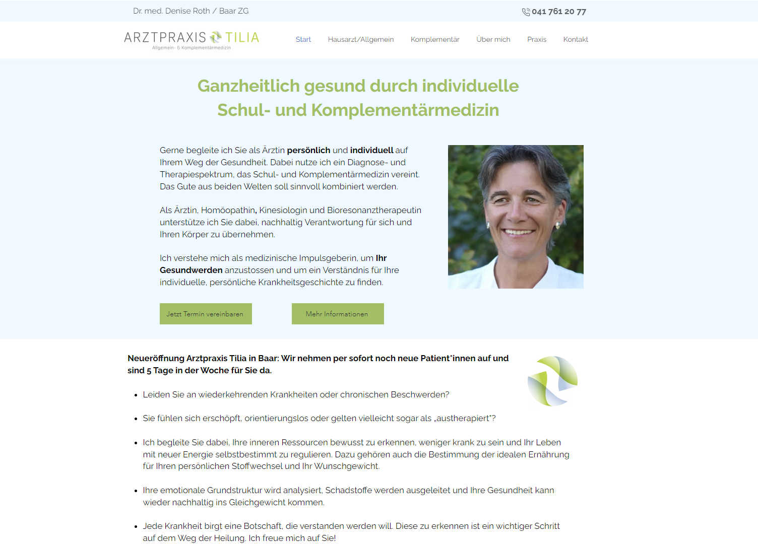 Referenz Arztpraxis Tilia